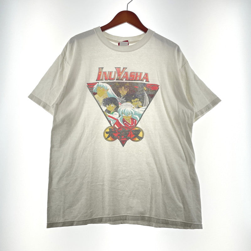 【現状渡し品】【メンズ】 00's INU YASHA S/S PRINT TEE 00年代 犬夜叉 ショートスリーブ プリント Tシャツ 半袖 トップス ANVILボディ 145-260507-ks-22-tei サイズ：L/※シミ汚れあり カラー：ホワイト 万代Net店