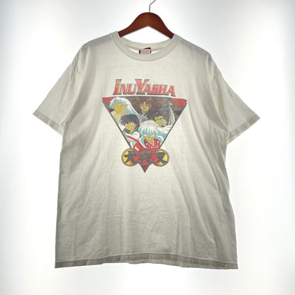 【現状渡し品】【メンズ】 00's INU YASHA S/S PRINT TEE 00年代 犬夜叉 ショートスリーブ プリント Tシャツ 半袖 トップス ANVILボディ 145-260507-ks-22-tei サイズ：L/※シミ汚れあり カラー：ホワイト 万代Net店