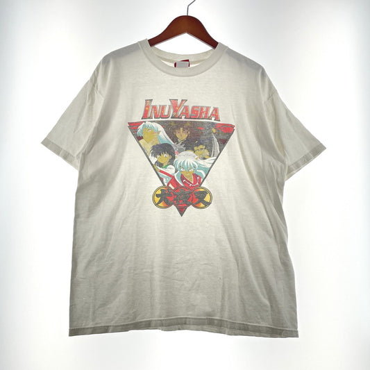 【現状渡し品】【メンズ】 00's INU YASHA S/S PRINT TEE 00年代 犬夜叉 ショートスリーブ プリント Tシャツ 半袖 トップス ANVILボディ 145-260507-ks-22-tei サイズ：L/※シミ汚れあり カラー：ホワイト 万代Net店