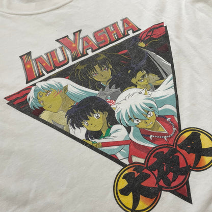 【現状渡し品】【メンズ】 00's INU YASHA S/S PRINT TEE 00年代 犬夜叉 ショートスリーブ プリント Tシャツ 半袖 トップス ANVILボディ 145-260507-ks-22-tei サイズ：L/※シミ汚れあり カラー：ホワイト 万代Net店