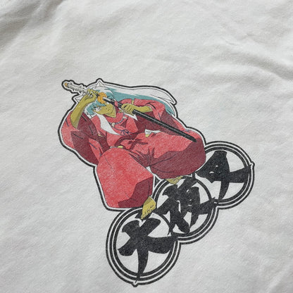 【現状渡し品】【メンズ】 00's INU YASHA S/S PRINT TEE 00年代 犬夜叉 ショートスリーブ プリント Tシャツ 半袖 トップス ANVILボディ 145-260507-ks-22-tei サイズ：L/※シミ汚れあり カラー：ホワイト 万代Net店