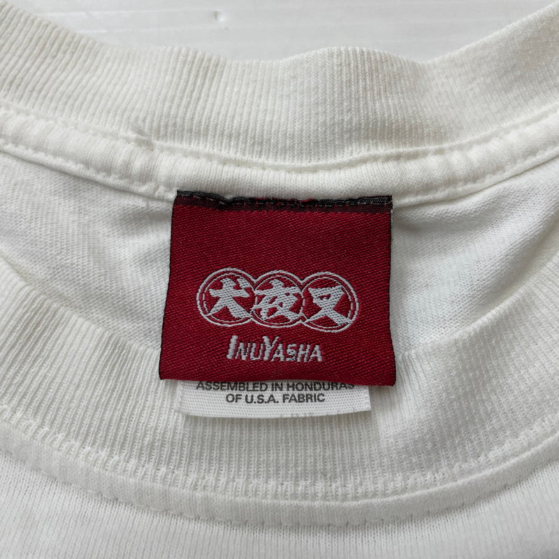 【現状渡し品】【メンズ】 00's INU YASHA S/S PRINT TEE 00年代 犬夜叉 ショートスリーブ プリント Tシャツ 半袖 トップス ANVILボディ 145-260507-ks-22-tei サイズ：L/※シミ汚れあり カラー：ホワイト 万代Net店