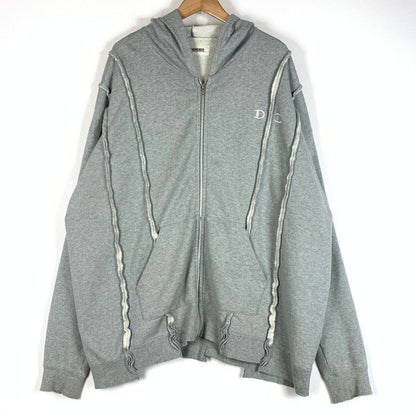【中古品】【メンズ】 DISCOVERED ディスカバード × CHAMPION チャンピオン 別注 コラボ WIDE SWEAT HOODIE ワイド スウェット フーディ トップス フルジップパーカー 再構築 140-260504-ko-09-fuzh サイズ：不明 カラー：グレー 万代Net店