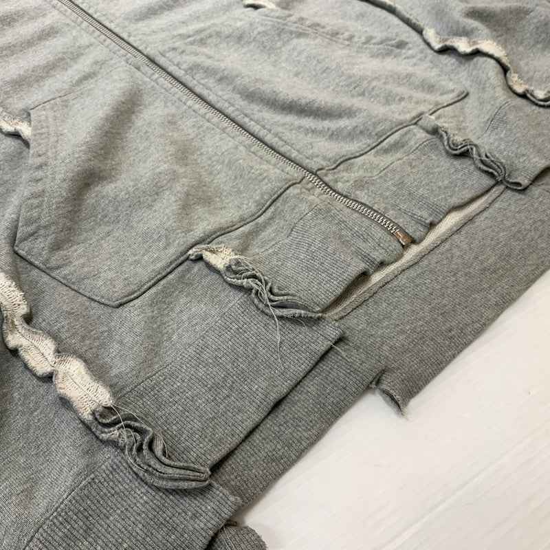 【中古品】【メンズ】 DISCOVERED ディスカバード × CHAMPION チャンピオン 別注 コラボ WIDE SWEAT HOODIE ワイド スウェット フーディ トップス フルジップパーカー 再構築 140-260504-ko-09-fuzh サイズ：不明 カラー：グレー 万代Net店