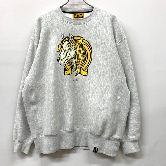 【中古品】【メンズ】 FAT エフエーティー T.B. "HORSE" SWEAT F32610-SW01-AB ホース スウェット トップス トレーナー 142-260504-ko-08-tei サイズ：FAT カラー：グレー 万代Net店