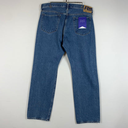 【中古品】【メンズ】 RADIALL ラディアル KUSTOM 350B STRAIGHT FIT PANTS RAD-DNM-PT011-02 ストレート フィット パンツ ボトムス デニムパンツ ジーンズ ウォッシュ加工 153-260504-ko-23-tei サイズ：34 カラー：ライトインディゴ 万代Net店