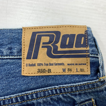 【中古品】【メンズ】 RADIALL ラディアル KUSTOM 350B STRAIGHT FIT PANTS RAD-DNM-PT011-02 ストレート フィット パンツ ボトムス デニムパンツ ジーンズ ウォッシュ加工 153-260504-ko-23-tei サイズ：34 カラー：ライトインディゴ 万代Net店