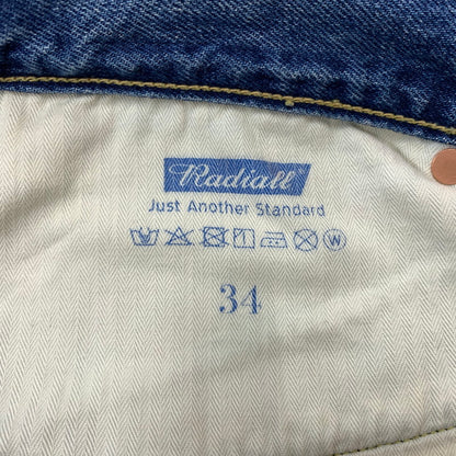 【中古品】【メンズ】 RADIALL ラディアル KUSTOM 350B STRAIGHT FIT PANTS RAD-DNM-PT011-02 ストレート フィット パンツ ボトムス デニムパンツ ジーンズ ウォッシュ加工 153-260504-ko-23-tei サイズ：34 カラー：ライトインディゴ 万代Net店