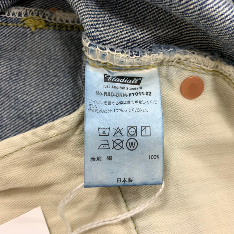 【中古品】【メンズ】 RADIALL ラディアル KUSTOM 350B STRAIGHT FIT PANTS RAD-DNM-PT011-02 ストレート フィット パンツ ボトムス デニムパンツ ジーンズ ウォッシュ加工 153-260504-ko-23-tei サイズ：34 カラー：ライトインディゴ 万代Net店