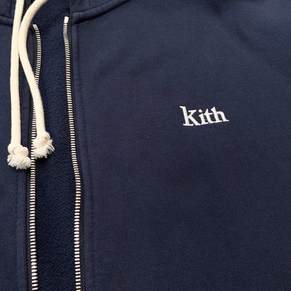 【中古品】【メンズ】 KITH キス ZIP UP HOODIE KHM030310 ジップアップ フーディ トップス フルジップパーカー 142-260504-ko-07-tei サイズ：XL カラー：ネイビー 万代Net店