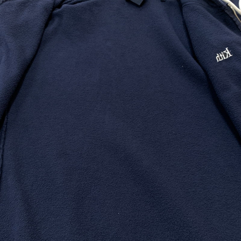 【中古品】【メンズ】 KITH キス ZIP UP HOODIE KHM030310 ジップアップ フーディ トップス フルジップパーカー 142-260504-ko-07-tei サイズ：XL カラー：ネイビー 万代Net店