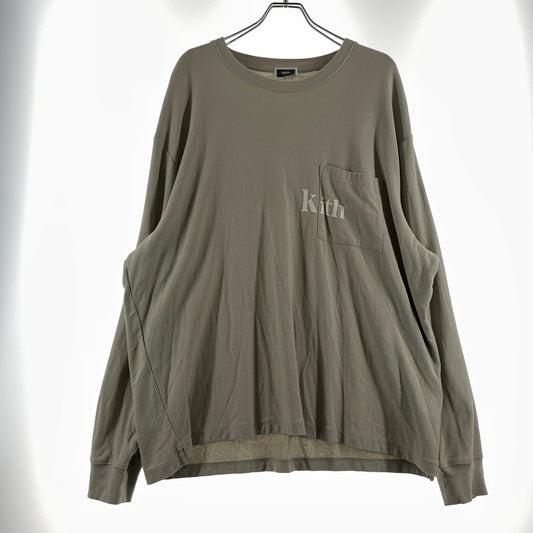 【中古品】【メンズ】 KITH キス L/S QUINN TEE KHM030317 ロングスリーブ クイン Tシャツ 半袖 トップス 142-260723-sa-03-tei サイズ：XXL カラー：グレー 万代Net店