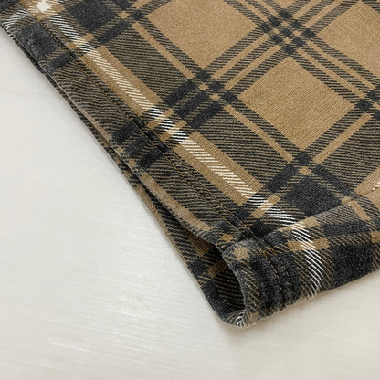 【中古品】【メンズ】 Supreme シュプリーム 21SS PLAID SWEAT SHORT プレイド スウェット ショーツ ボトムス ハーフパンツ ショートパンツ 149-260502-yo-07-tei サイズ：XL カラー：ブラウン 万代Net店
