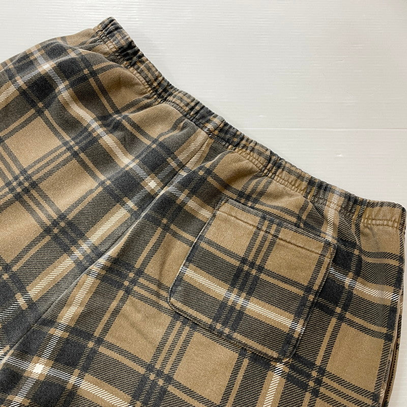 【中古品】【メンズ】 Supreme シュプリーム 21SS PLAID SWEAT SHORT プレイド スウェット ショーツ ボトムス ハーフパンツ ショートパンツ 149-260502-yo-07-tei サイズ：XL カラー：ブラウン 万代Net店