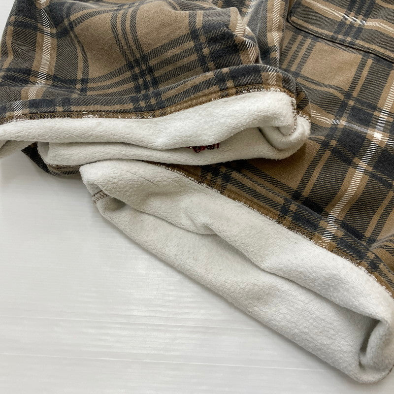 【中古品】【メンズ】 Supreme シュプリーム 21SS PLAID SWEAT SHORT プレイド スウェット ショーツ ボトムス ハーフパンツ ショートパンツ 149-260502-yo-07-tei サイズ：XL カラー：ブラウン 万代Net店
