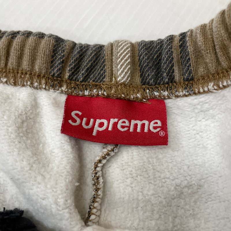 【中古品】【メンズ】 Supreme シュプリーム 21SS PLAID SWEAT SHORT プレイド スウェット ショーツ ボトムス ハーフパンツ ショートパンツ 149-260502-yo-07-tei サイズ：XL カラー：ブラウン 万代Net店