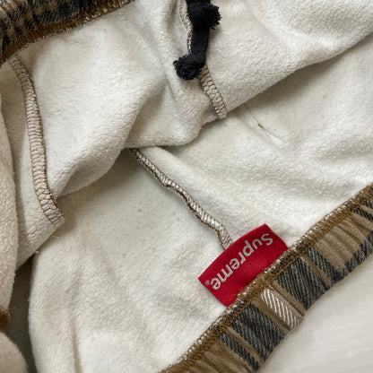 【中古品】【メンズ】 Supreme シュプリーム 21SS PLAID SWEAT SHORT プレイド スウェット ショーツ ボトムス ハーフパンツ ショートパンツ 149-260502-yo-07-tei サイズ：XL カラー：ブラウン 万代Net店