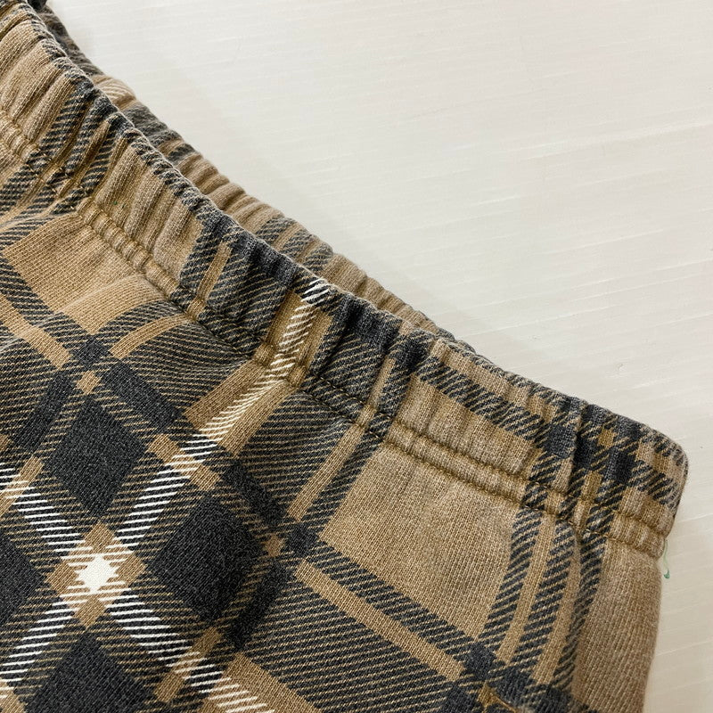 【中古品】【メンズ】 Supreme シュプリーム 21SS PLAID SWEAT SHORT プレイド スウェット ショーツ ボトムス ハーフパンツ ショートパンツ 149-260502-yo-07-tei サイズ：XL カラー：ブラウン 万代Net店