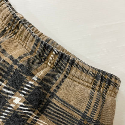 【中古品】【メンズ】 Supreme シュプリーム 21SS PLAID SWEAT SHORT プレイド スウェット ショーツ ボトムス ハーフパンツ ショートパンツ 149-260502-yo-07-tei サイズ：XL カラー：ブラウン 万代Net店