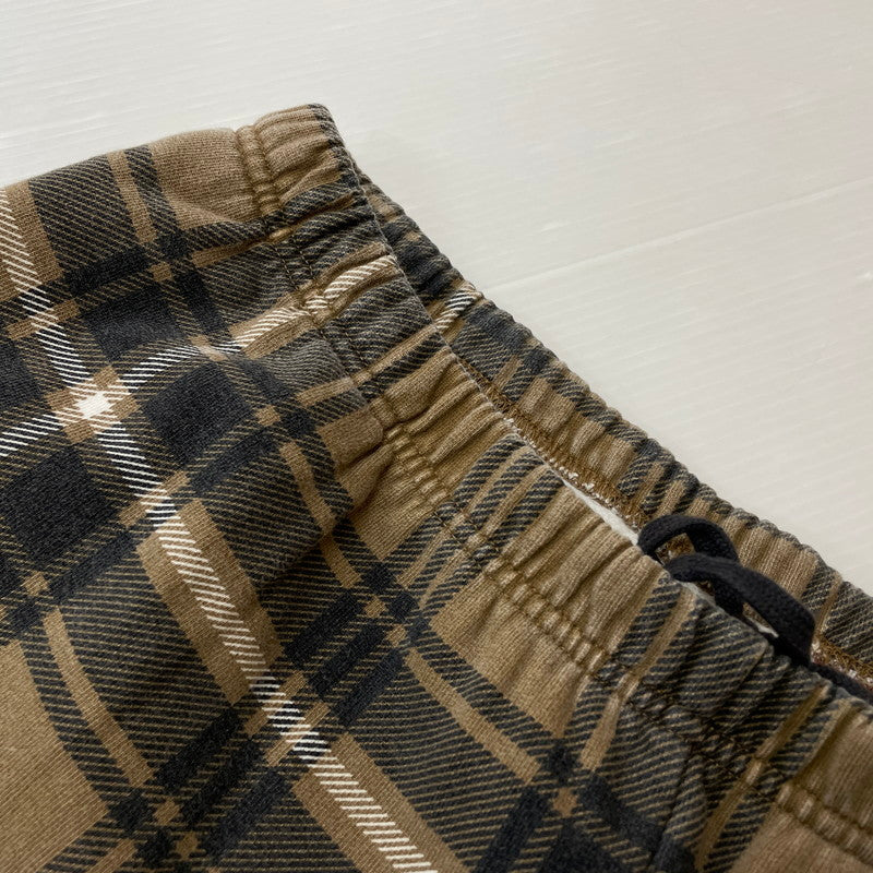 【中古品】【メンズ】 Supreme シュプリーム 21SS PLAID SWEAT SHORT プレイド スウェット ショーツ ボトムス ハーフパンツ ショートパンツ 149-260502-yo-07-tei サイズ：XL カラー：ブラウン 万代Net店