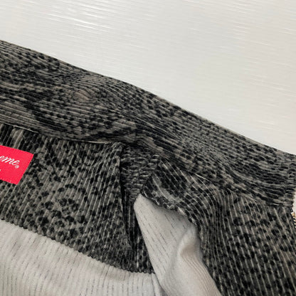 【中古品】【メンズ】 Supreme シュプリーム 20AW SNAKESKIN CORDUROY ZIP UP SHIRT スネークスキン コーデュロイ ジップアップ シャツジャケット ライトアウター 149-260502-yo-08-fuzh サイズ：XL カラー：グレー/ブラック 万代Net店