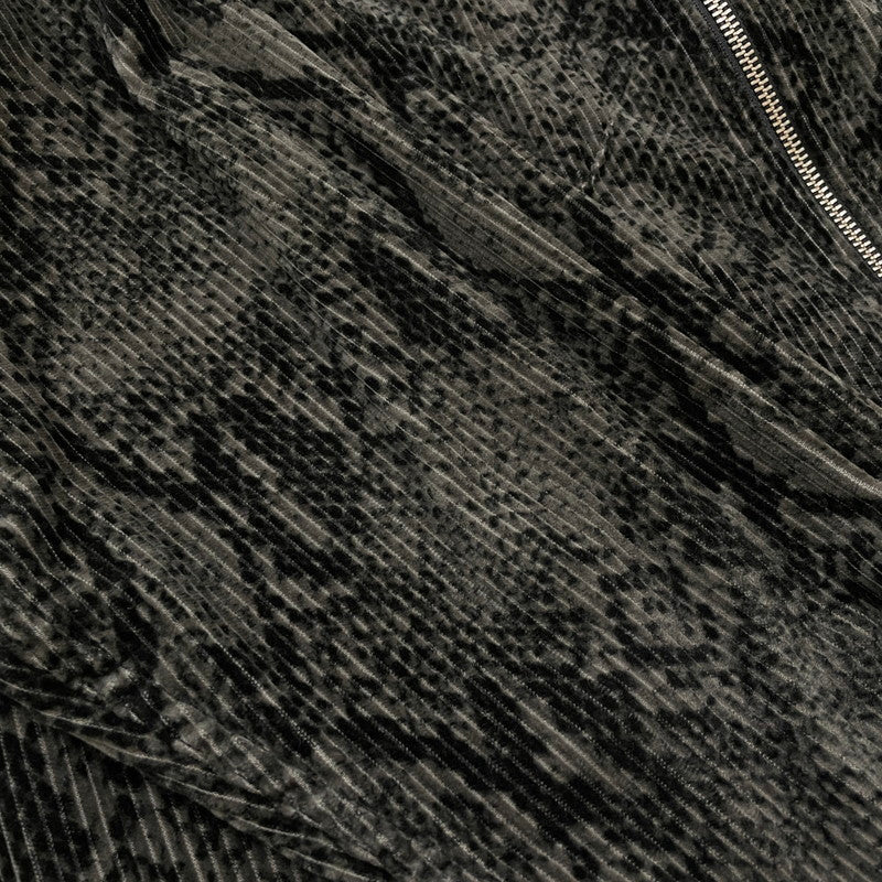 【中古品】【メンズ】 Supreme シュプリーム 20AW SNAKESKIN CORDUROY ZIP UP SHIRT スネークスキン コーデュロイ ジップアップ シャツジャケット ライトアウター 149-260502-yo-08-fuzh サイズ：XL カラー：グレー/ブラック 万代Net店