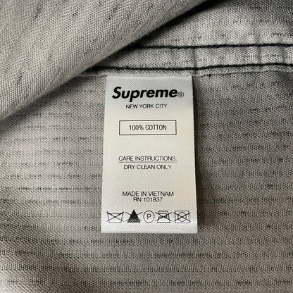 【中古品】【メンズ】 Supreme シュプリーム 20AW SNAKESKIN CORDUROY ZIP UP SHIRT スネークスキン コーデュロイ ジップアップ シャツジャケット ライトアウター 149-260502-yo-08-fuzh サイズ：XL カラー：グレー/ブラック 万代Net店