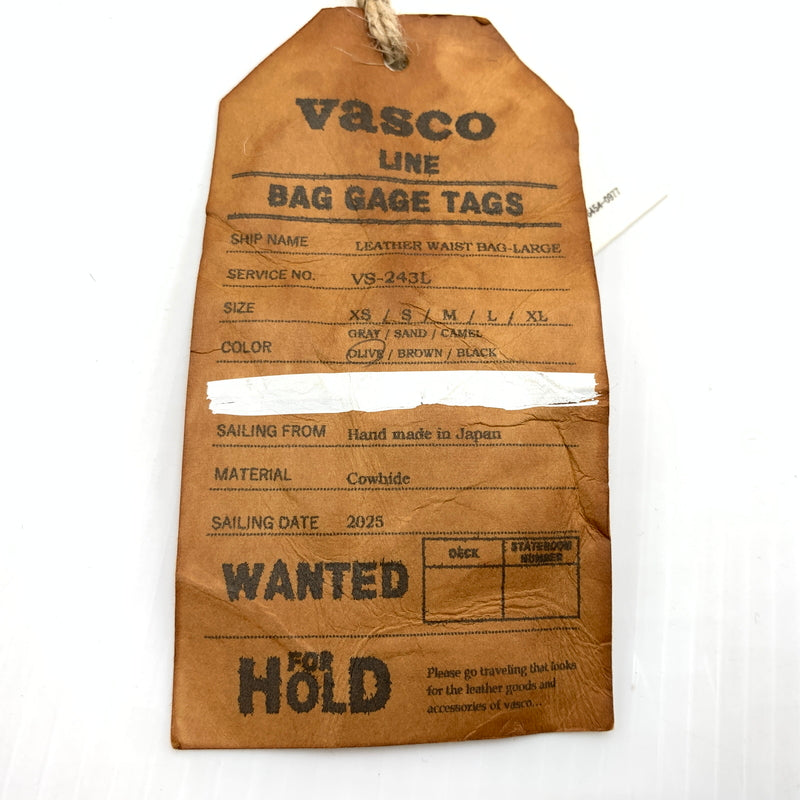 【中古品】【メンズ】 vasco ヴァスコ LEATHER WAIST BAG LARGE カバン VS-243L レザー ウエスト バッグ カバン ボディバッグ ラージ 188-260723-ko-06-tei サイズ：L カラー：オリーブ 万代Net店