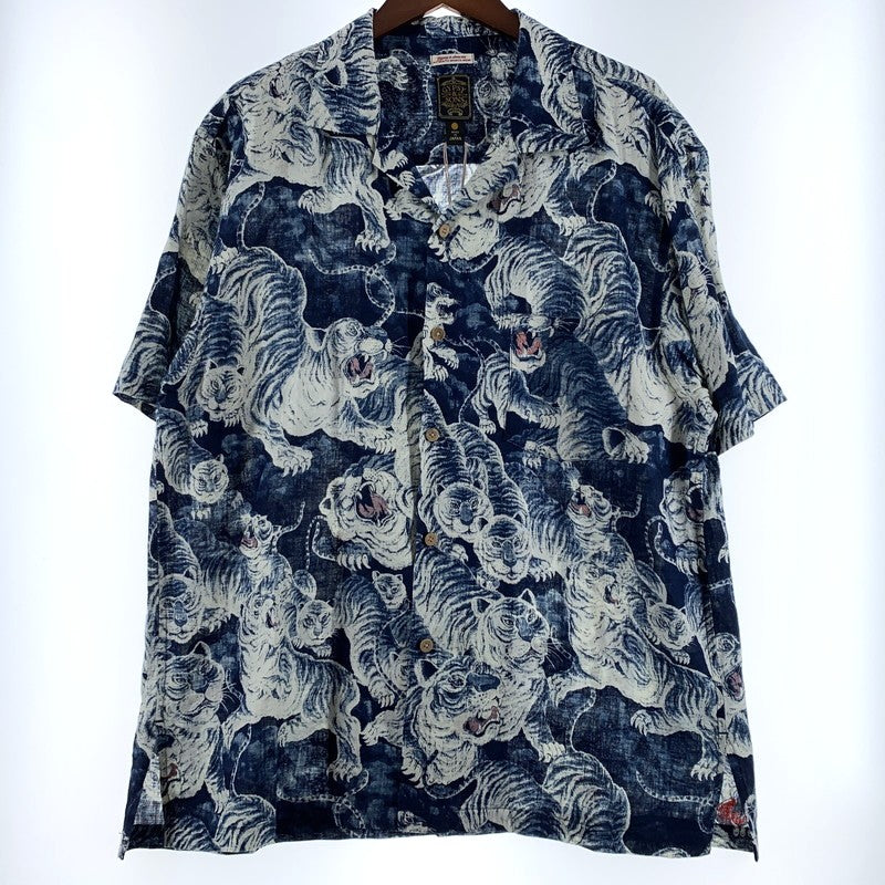 【中古品】【メンズ】 GYPSY＆SONS ジプシーアンドサンズ INDIGO HUNDLED TIGER SHIRTS GS2449926A インディゴ 百虎 シャツ 半袖 トップス 140-260615-yo-13-tei サイズ：03 カラー：ブルー 万代Net店