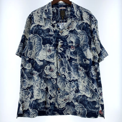 【中古品】【メンズ】 GYPSY＆SONS ジプシーアンドサンズ INDIGO HUNDLED TIGER SHIRTS GS2449926A インディゴ 百虎 シャツ 半袖 トップス 140-260615-yo-13-tei サイズ：03 カラー：ブルー 万代Net店