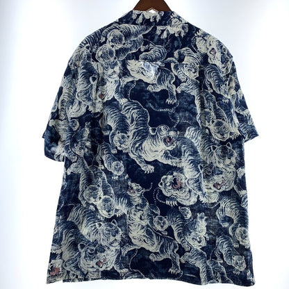 【中古品】【メンズ】 GYPSY＆SONS ジプシーアンドサンズ INDIGO HUNDLED TIGER SHIRTS GS2449926A インディゴ 百虎 シャツ 半袖 トップス 140-260615-yo-13-tei サイズ：03 カラー：ブルー 万代Net店