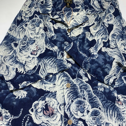 【中古品】【メンズ】 GYPSY＆SONS ジプシーアンドサンズ INDIGO HUNDLED TIGER SHIRTS GS2449926A インディゴ 百虎 シャツ 半袖 トップス 140-260615-yo-13-tei サイズ：03 カラー：ブルー 万代Net店