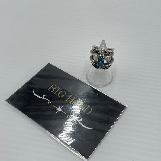 【中古品】【メンズ】 BIG HAND ビッグハンド BLUE TOPAZ RING ACCESSORY ブルートパーズリング アクセサリー 指輪 191-260720-ss-04-tei サイズ：9.5号 カラー：シルバー 万代Net店