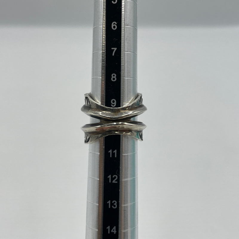 【中古品】【メンズ】 BIG HAND ビッグハンド BLUE TOPAZ RING ACCESSORY ブルートパーズリング アクセサリー 指輪 191-260720-ss-04-tei サイズ：9.5号 カラー：シルバー 万代Net店