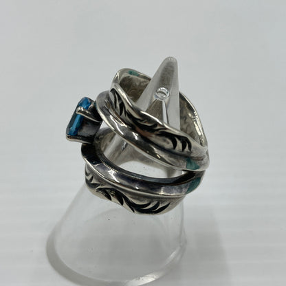 【中古品】【メンズ】 BIG HAND ビッグハンド BLUE TOPAZ RING ACCESSORY ブルートパーズリング アクセサリー 指輪 191-260720-ss-04-tei サイズ：9.5号 カラー：シルバー 万代Net店