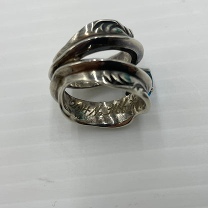 【中古品】【メンズ】 BIG HAND ビッグハンド BLUE TOPAZ RING ACCESSORY ブルートパーズリング アクセサリー 指輪 191-260720-ss-04-tei サイズ：9.5号 カラー：シルバー 万代Net店