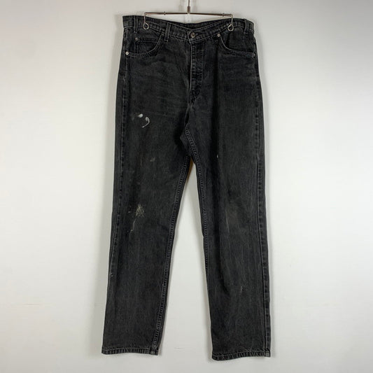 【現状渡し品】【メンズ】 LEVI'S リーバイス 550 RELAXED FIT TAPPERED LEG DENIM PANTS リラックス フィット テーパード デニムパンツ ボトムス ジーンズ オレンジタブ 156-260504-ko-18-tei サイズ：36 カラー：ブラック 万代Net店