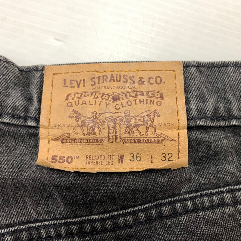 【現状渡し品】【メンズ】 LEVI'S リーバイス 550 RELAXED FIT TAPPERED LEG DENIM PANTS リラックス フィット テーパード デニムパンツ ボトムス ジーンズ オレンジタブ 156-260504-ko-18-tei サイズ：36 カラー：ブラック 万代Net店