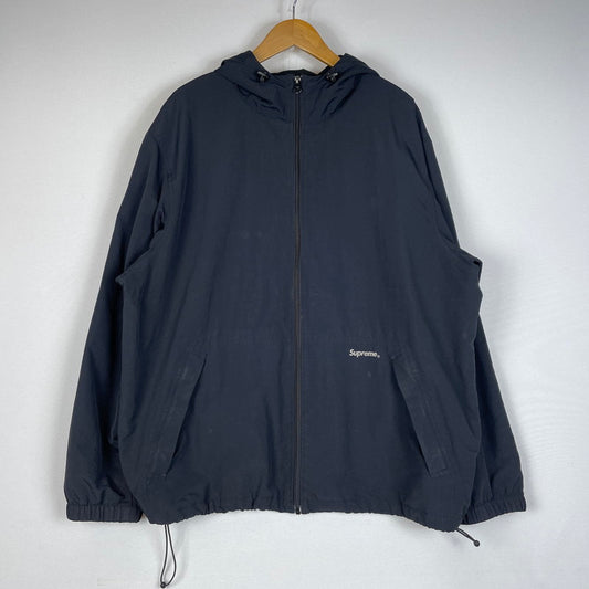 【中古品】【メンズ】 Supreme シュプリーム 21SS REFLECTIVE ZIP HOODED JACKET リフレクティブ ジップ フーデッド ジャケット アウター 149-260502-yo-11-tei サイズ：XL カラー：ブラック 万代Net店