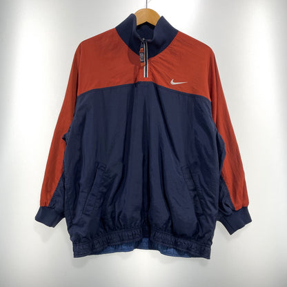 【中古品】【メンズ】 NIKE ナイキ REVERSIBLE HALF ZIP JACKET リバーシブル ハーフジップ ジャケット ライトアウター 148-260826-yo-04-teih サイズ：M カラー：ネイビー/オレンジ 万代Net店