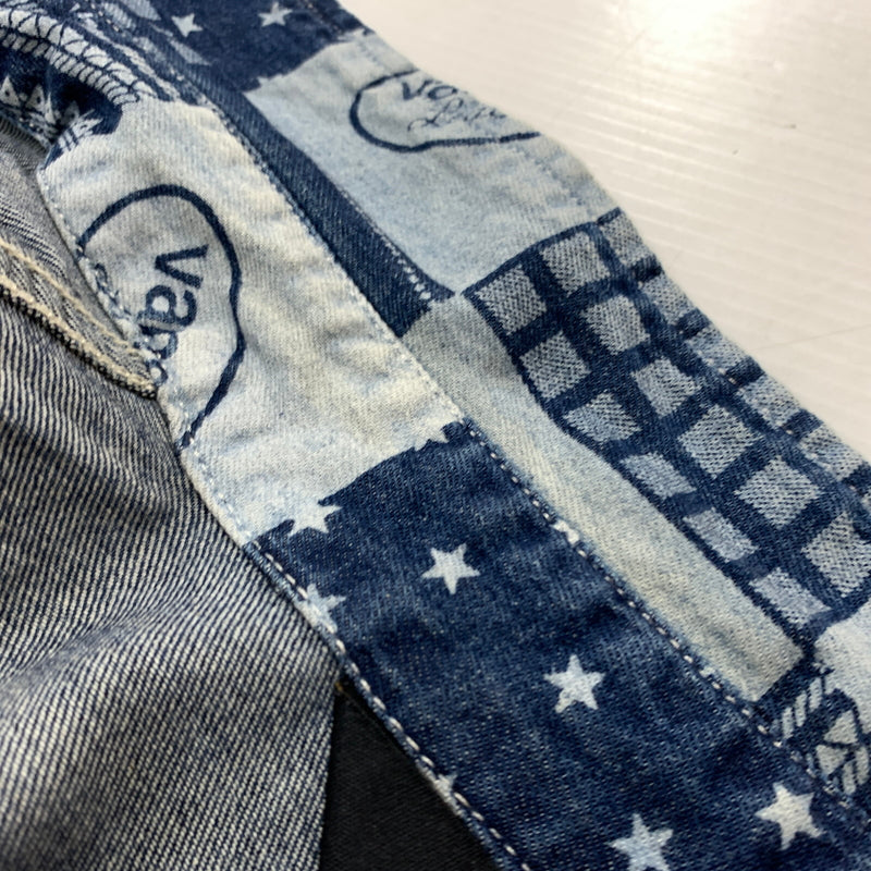 【中古品】【メンズ】 VANSON バンソン EMBROIDERED S/S DENIM SHIRT エンブロイド ショートスリーブ デニム シャツ 半袖 トップス 刺繍 ボタンダウン 145-260626-ko-16-tei サイズ：XL カラー：インディゴ 万代Net店