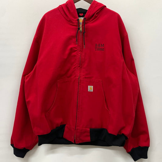 【中古品】【メンズ】 Carhartt カーハート DUCK ACTIVE JACKET J131-RED ダック アクティブ ジャケット アウター サーマル裏地 145-260504-ko-14-tei サイズ：2XL カラー：レッド 万代Net店