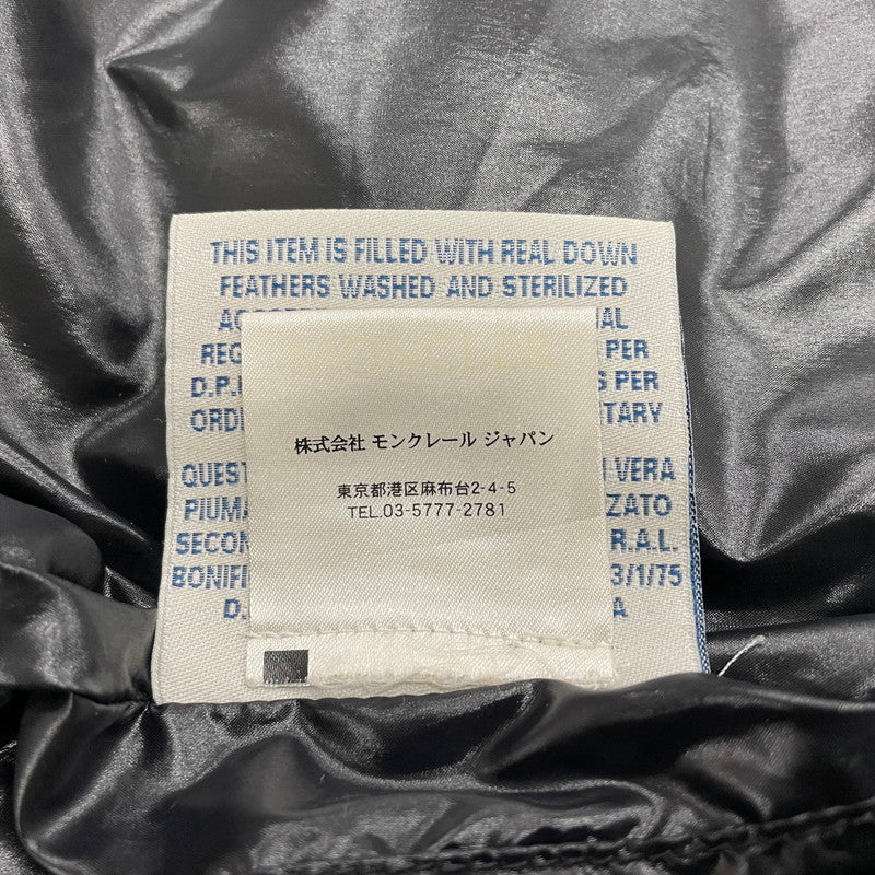 【中古品】【メンズ】 MONCLER モンクレール TIB GILET G32-003 ティブ ジレ ライトアウター ダウンベスト 141-260507-ks-03-tei サイズ：1　※アニメタグ欠品 カラー：ブラック 万代Net店