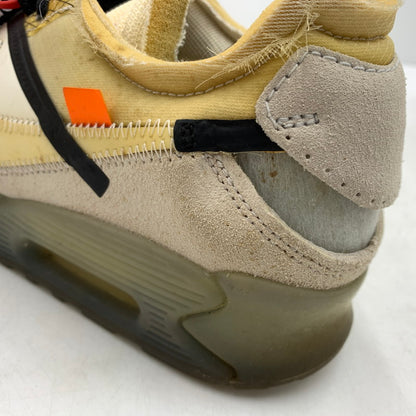 【現状渡し品】【メンズ】 NIKE ナイキ × OFF-WHITE オフホワイト 別注 コラボ THE TEN AIR MAX 90 AA7293-100 エアマックス90 スニーカー 靴 160-260618-ko-13-tei サイズ：28cm カラー：ベージュ 万代Net店