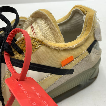 【現状渡し品】【メンズ】 NIKE ナイキ × OFF-WHITE オフホワイト 別注 コラボ THE TEN AIR MAX 90 AA7293-100 エアマックス90 スニーカー 靴 160-260618-ko-13-tei サイズ：28cm カラー：ベージュ 万代Net店