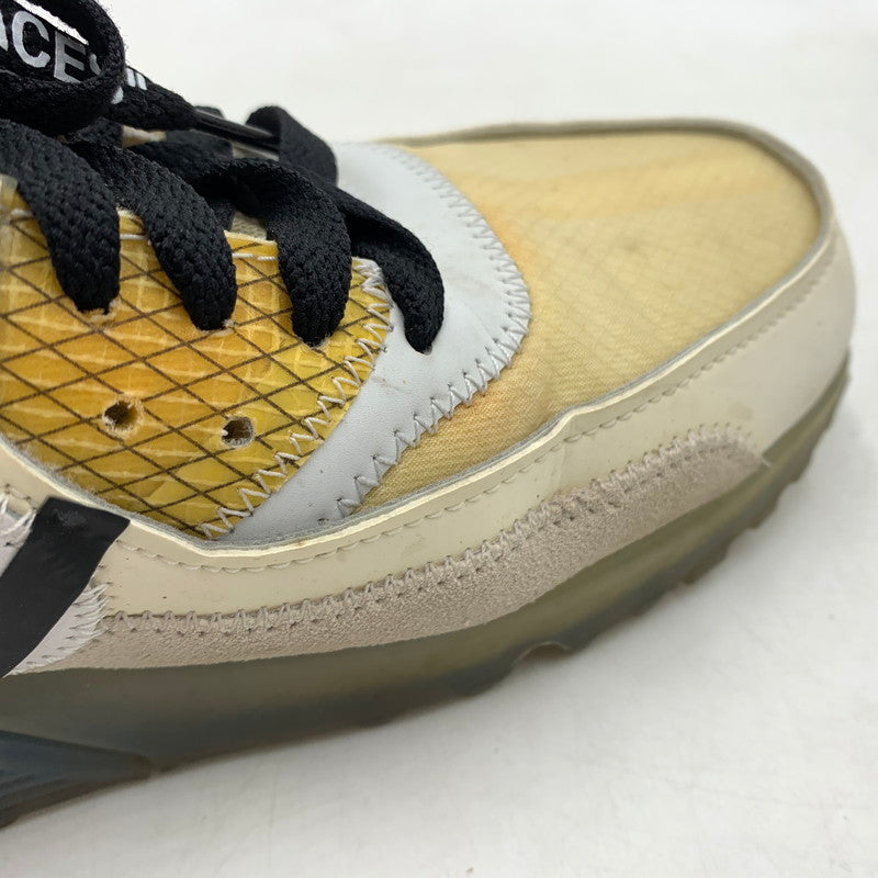 【現状渡し品】【メンズ】 NIKE ナイキ × OFF-WHITE オフホワイト 別注 コラボ THE TEN AIR MAX 90 AA7293-100 エアマックス90 スニーカー 靴 160-260618-ko-13-tei サイズ：28cm カラー：ベージュ 万代Net店