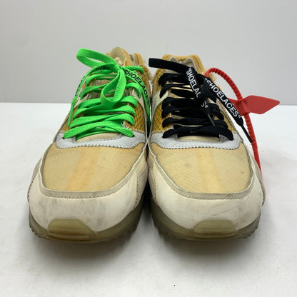 【現状渡し品】【メンズ】 NIKE ナイキ × OFF-WHITE オフホワイト 別注 コラボ THE TEN AIR MAX 90 AA7293-100 エアマックス90 スニーカー 靴 160-260618-ko-13-tei サイズ：28cm カラー：ベージュ 万代Net店