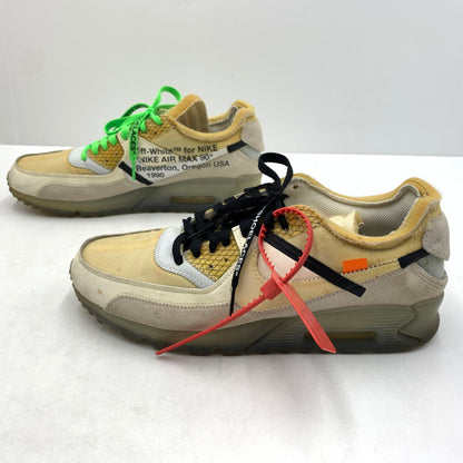 【現状渡し品】【メンズ】 NIKE ナイキ × OFF-WHITE オフホワイト 別注 コラボ THE TEN AIR MAX 90 AA7293-100 エアマックス90 スニーカー 靴 160-260618-ko-13-tei サイズ：28cm カラー：ベージュ 万代Net店