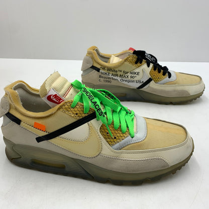 【現状渡し品】【メンズ】 NIKE ナイキ × OFF-WHITE オフホワイト 別注 コラボ THE TEN AIR MAX 90 AA7293-100 エアマックス90 スニーカー 靴 160-260618-ko-13-tei サイズ：28cm カラー：ベージュ 万代Net店