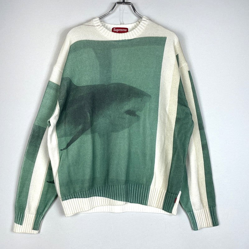 【中古品】【メンズ】 SUPREME シュプリーム 25SS DAMIEN HIRST SWEATER ダミアン・ハースト セーター 長袖 トップス ニット 149-260506-yo-07-tei サイズ：M カラー：グリーン 万代Net店
